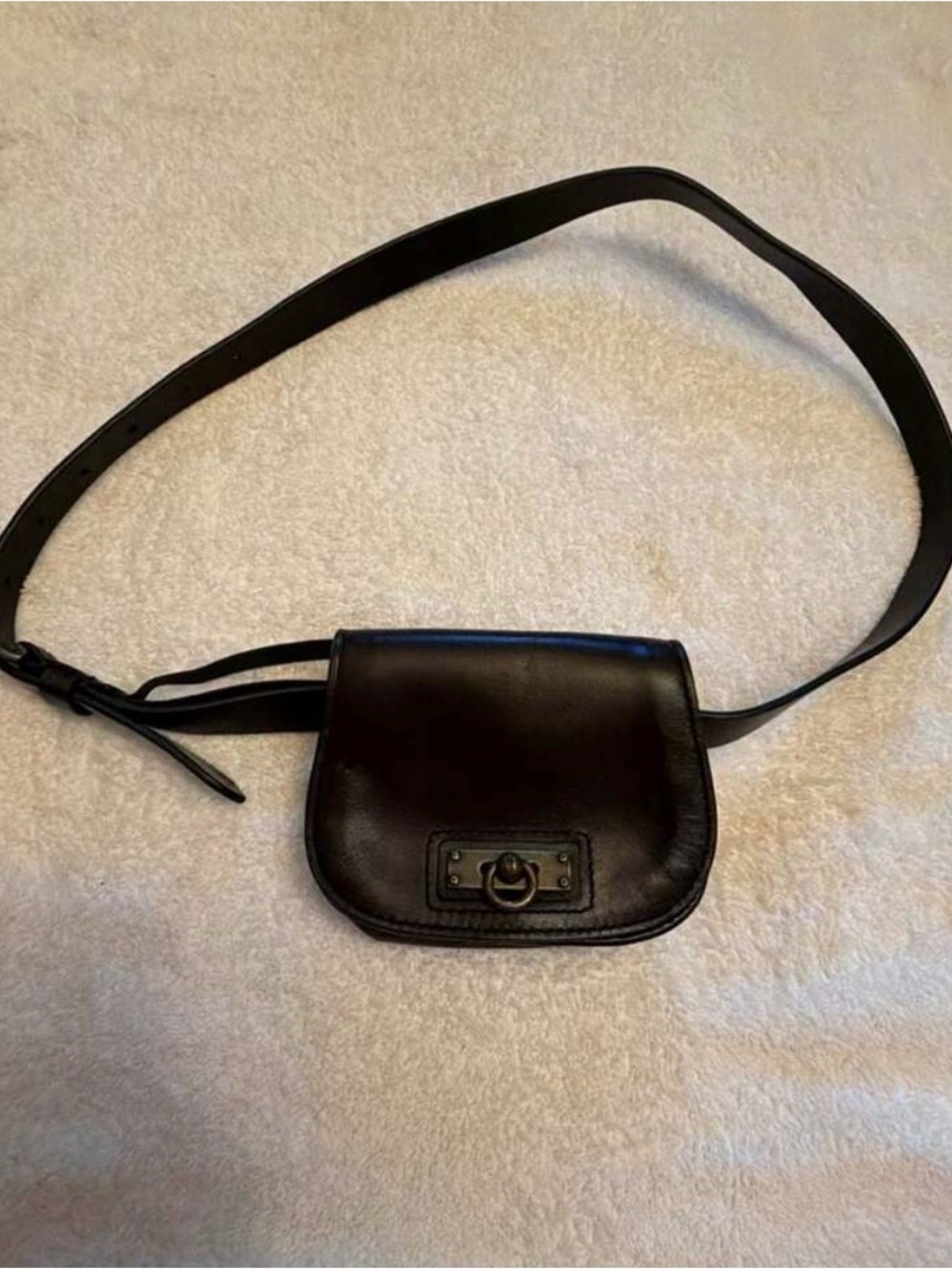 Frye Women's Black Leather Belt Bag